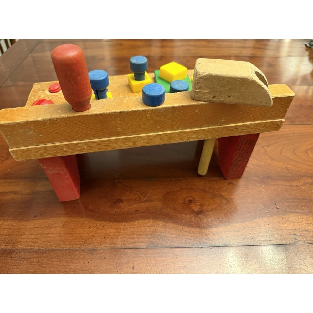 Vintage Wooden Playskool Workbench B6-40 - Picture 3 of 3